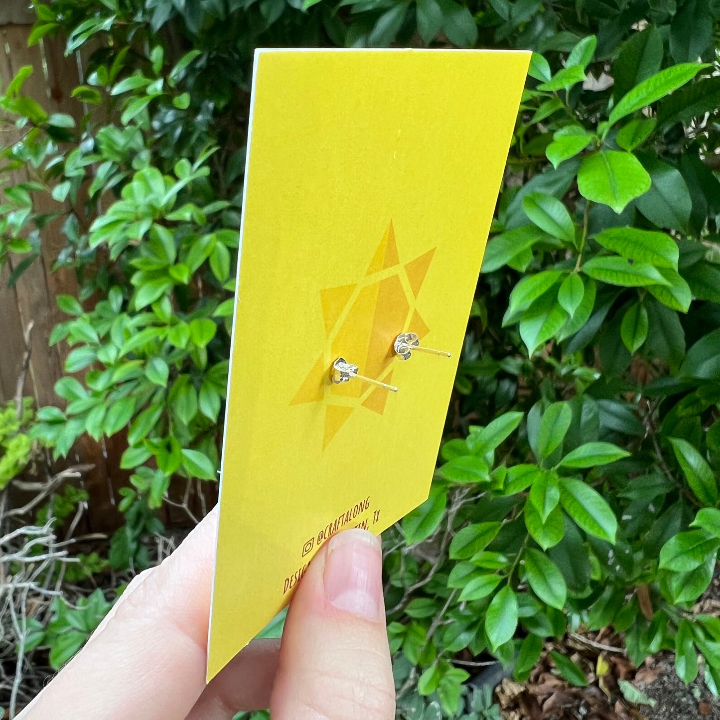 Silver crescent moon earrings