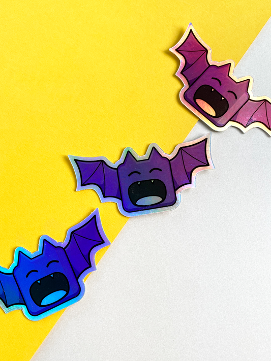 holographic bat sticker
