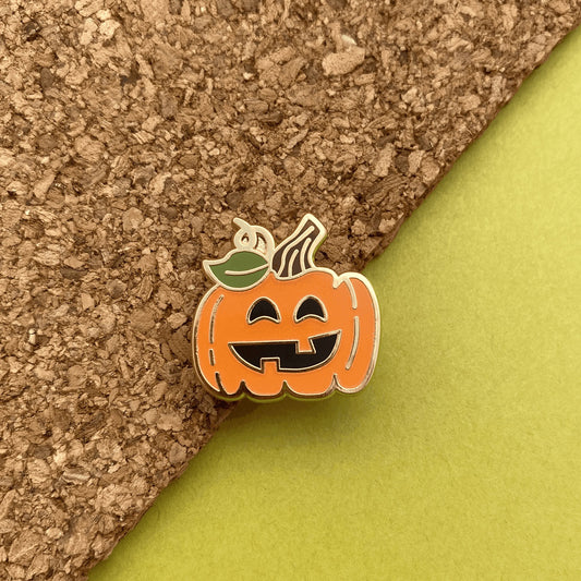 jack-o-lantern pumpkin enamel pin