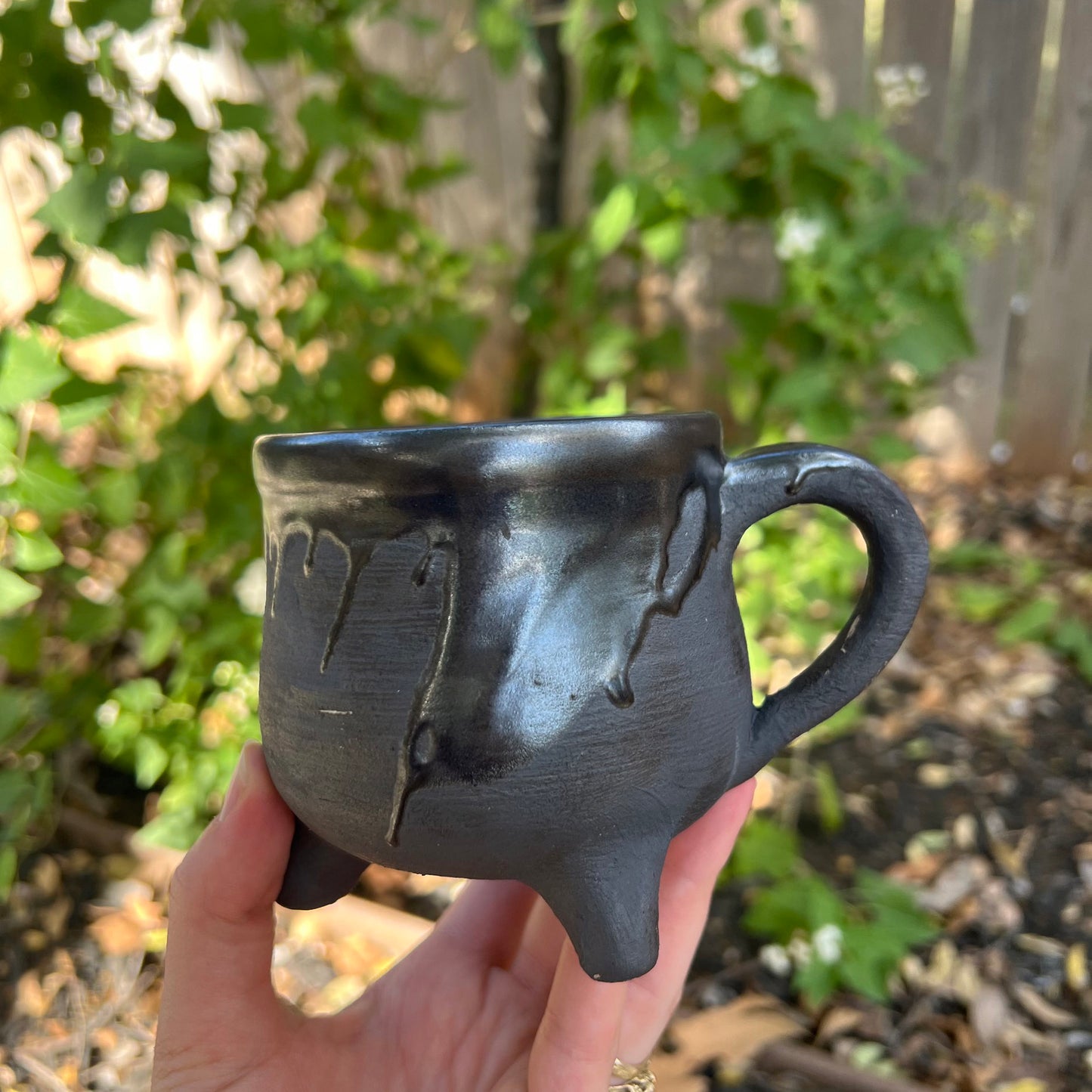 Halloween ceramic cauldron mug