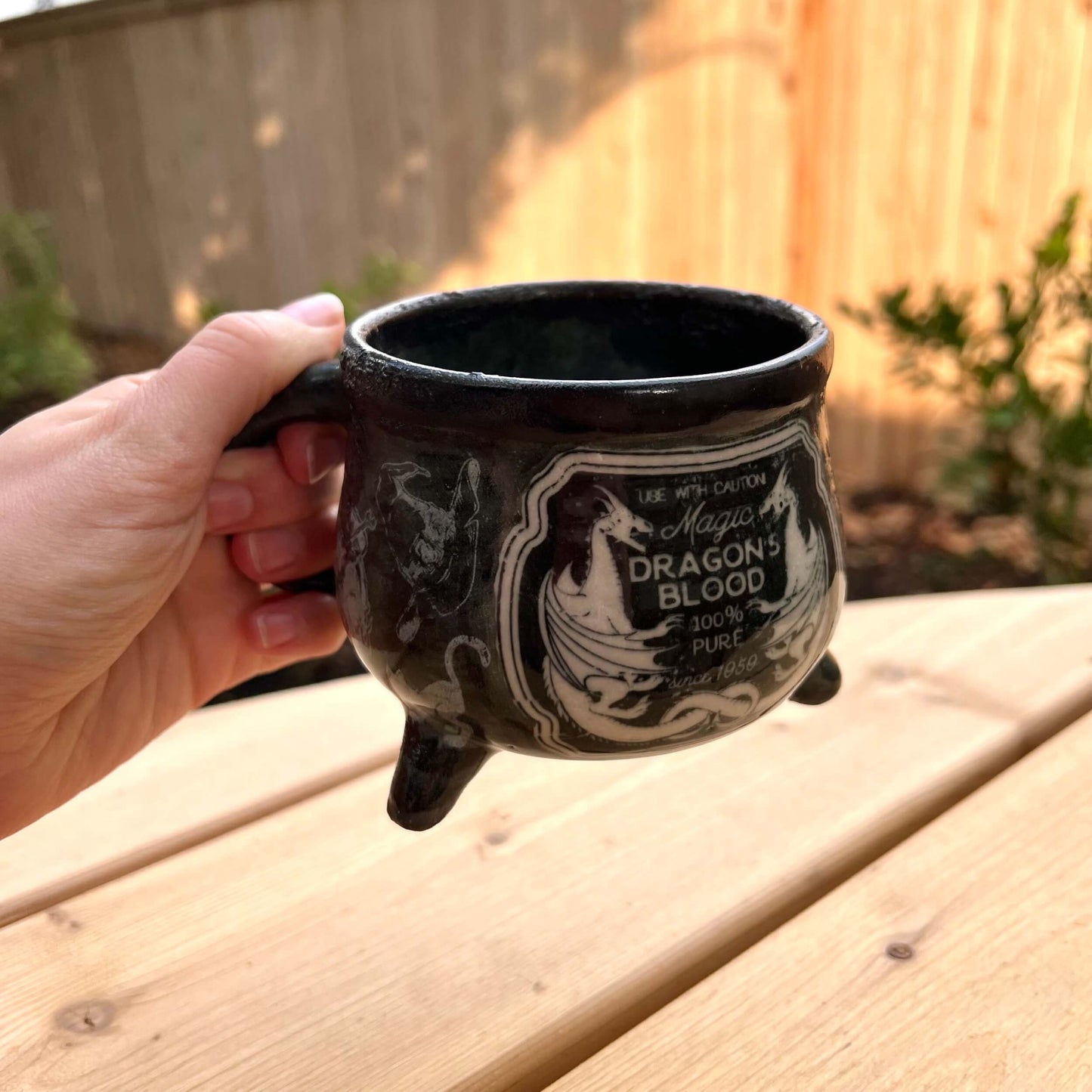 Halloween ceramic cauldron mug