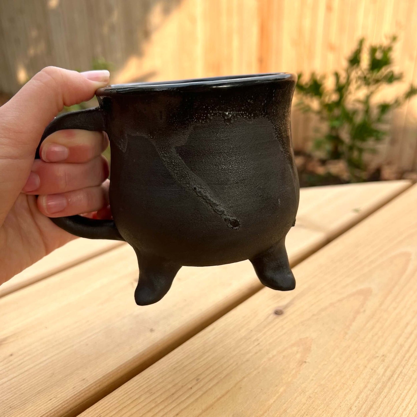 Halloween ceramic cauldron mug