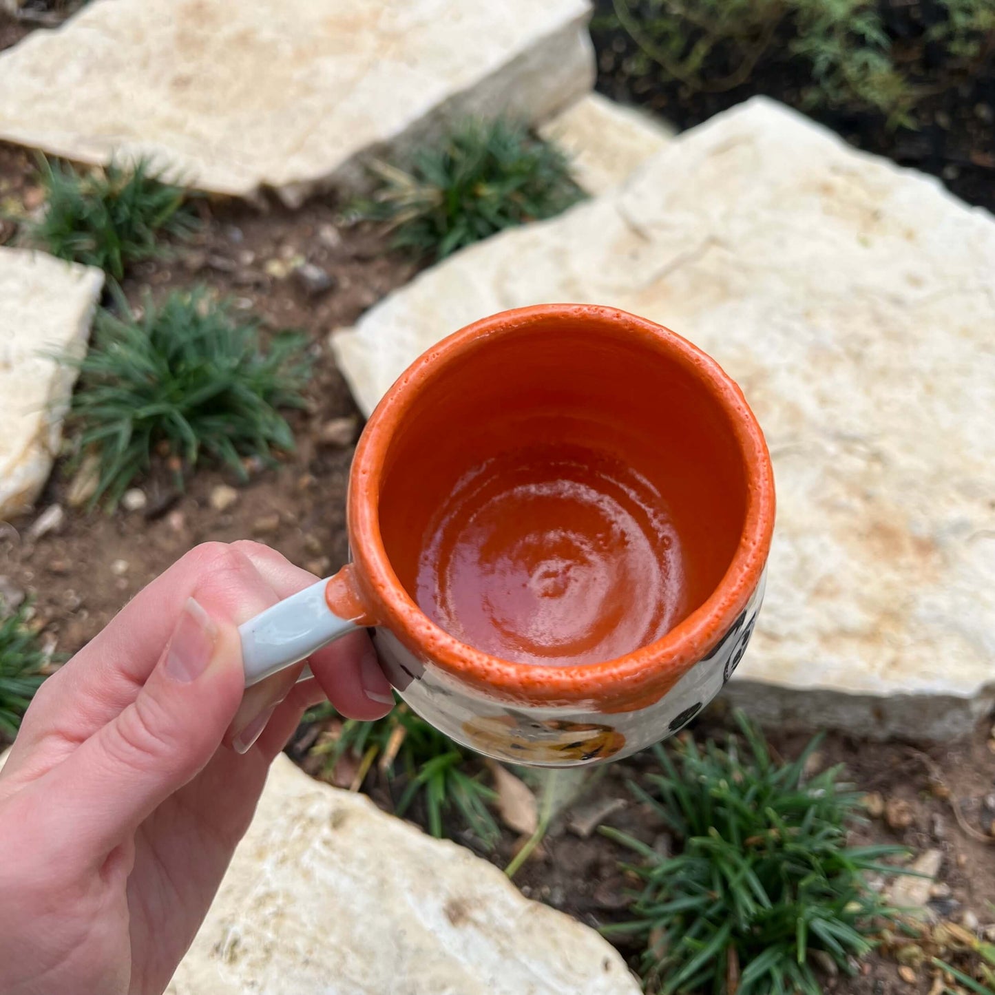 Halloween ceramic cauldron mug