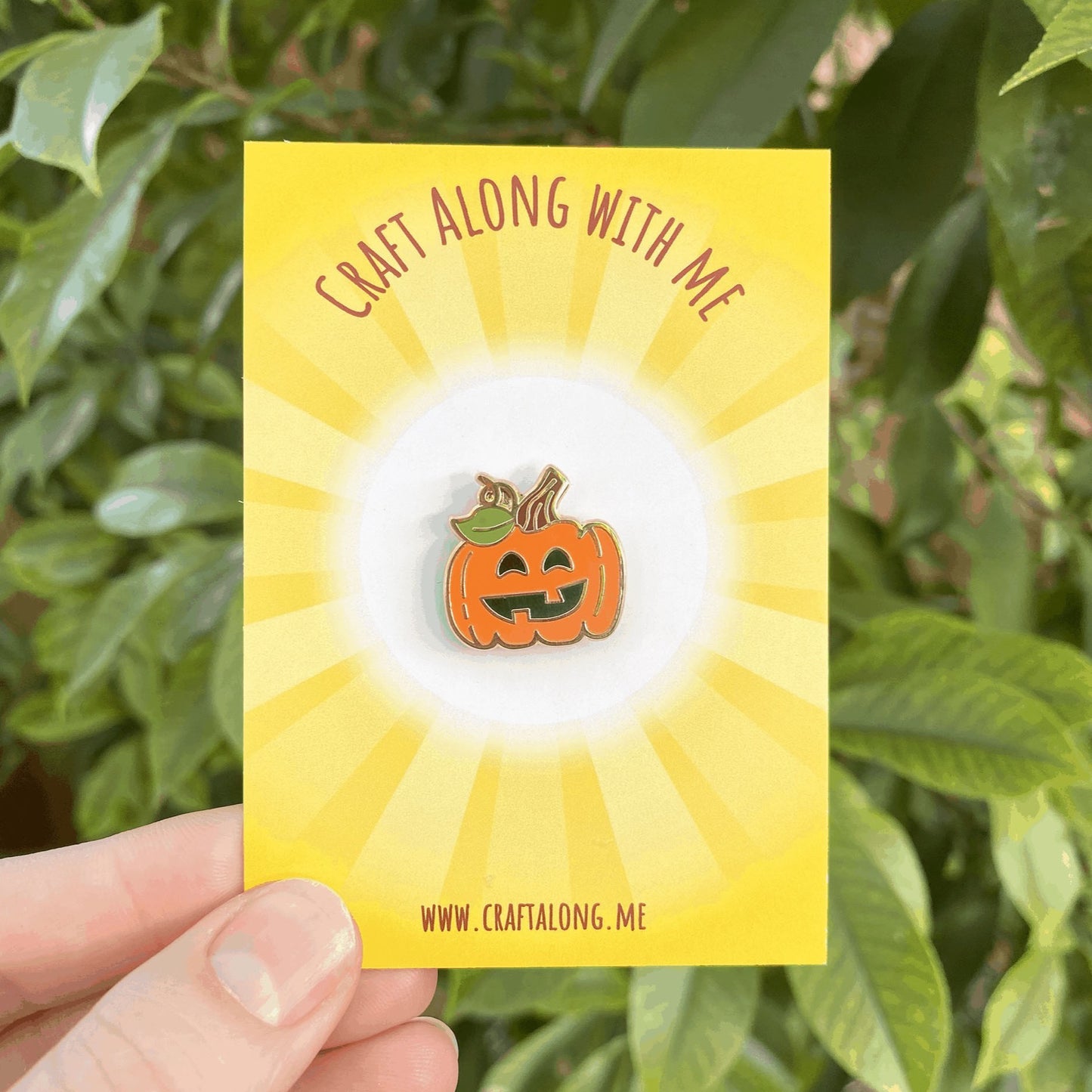 jack-o-lantern pumpkin enamel pin