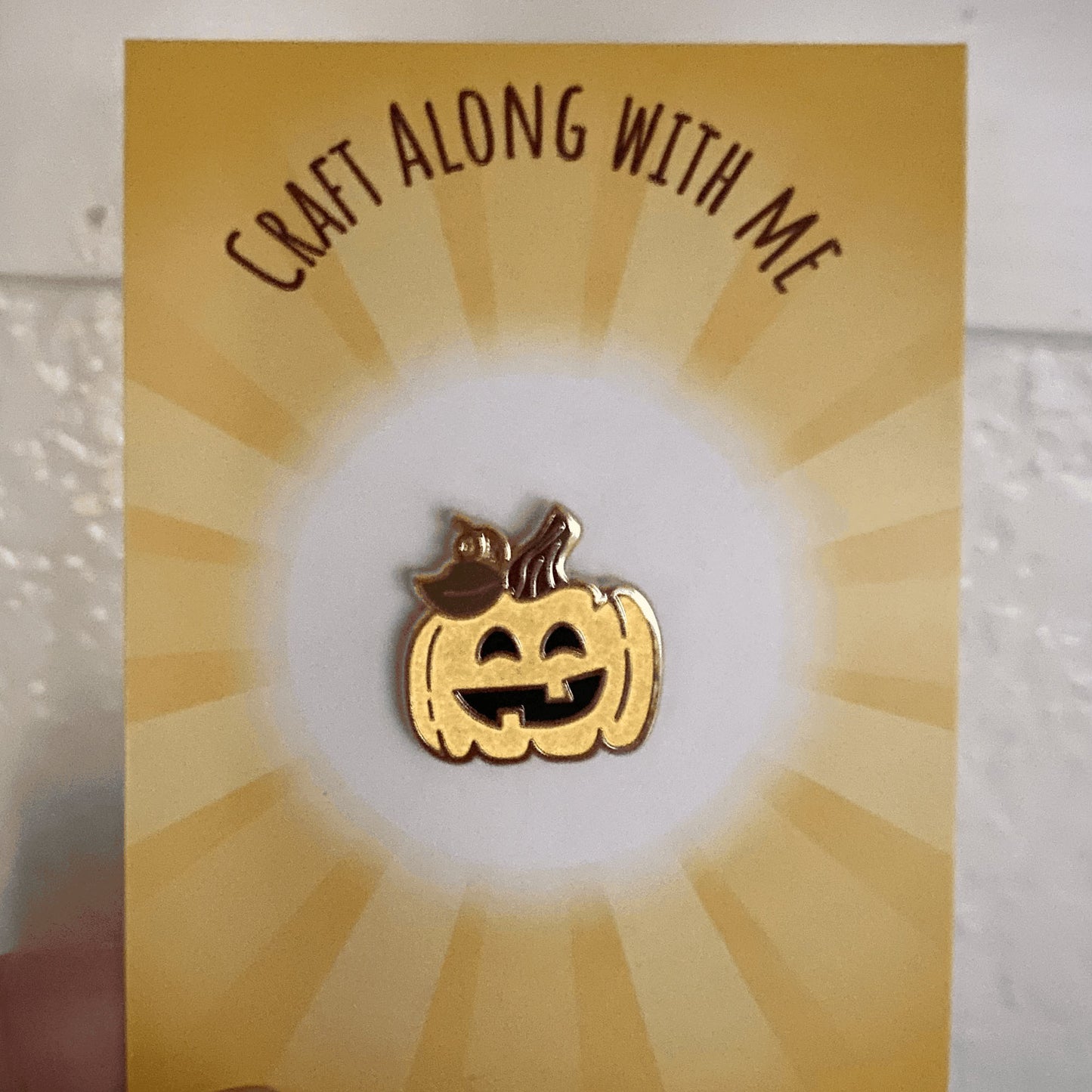 jack-o-lantern pumpkin enamel pin