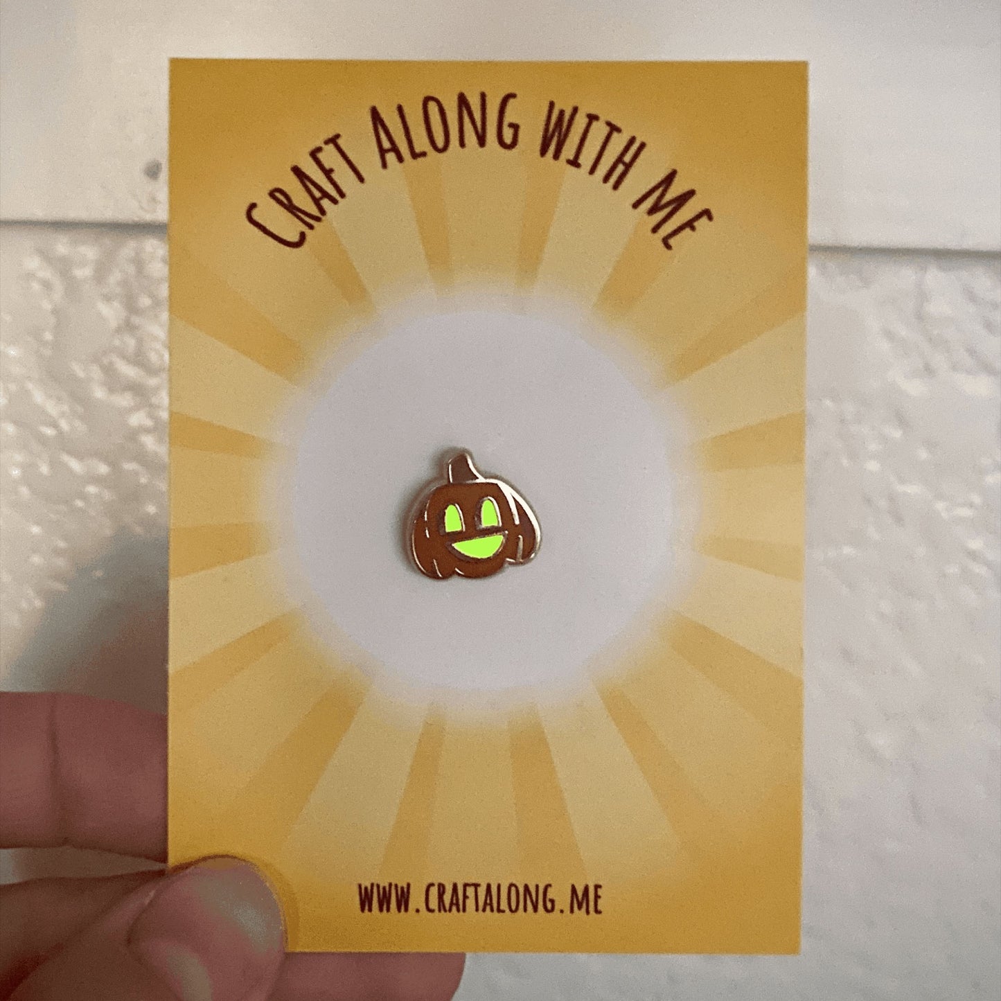 mini jack-o-lantern enamel pin