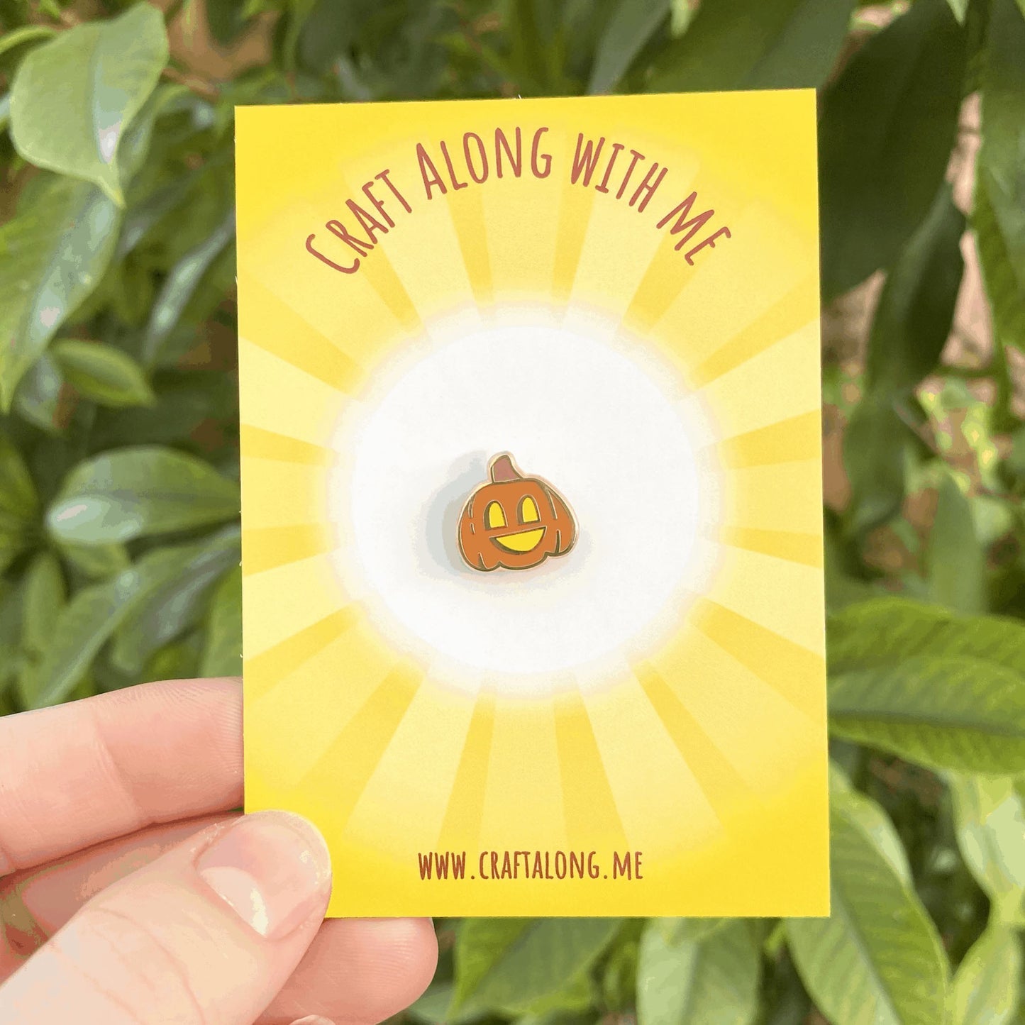 mini jack-o-lantern enamel pin